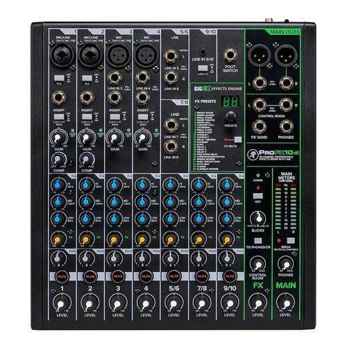 Mixer disc jockey Mackie PROFX10V3 PROFXV3 SERIES Black