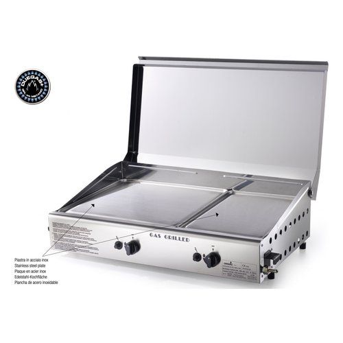 Piastra cottura Ompagrill 4071 M Cover Plancha Double Duegas Satinato