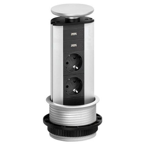Multipresa da mobile Evoline 159310384100 PORT 2P 10/16A Silver