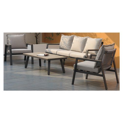 Set da esterno Amicasa BRH 10114 3 ALEX Grigio e Beige