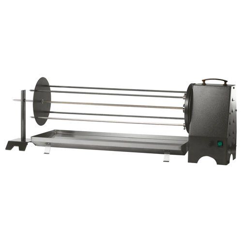 Girarrosto R.Zeta KitCA4V CORTINA con leccarda Nero e Inox