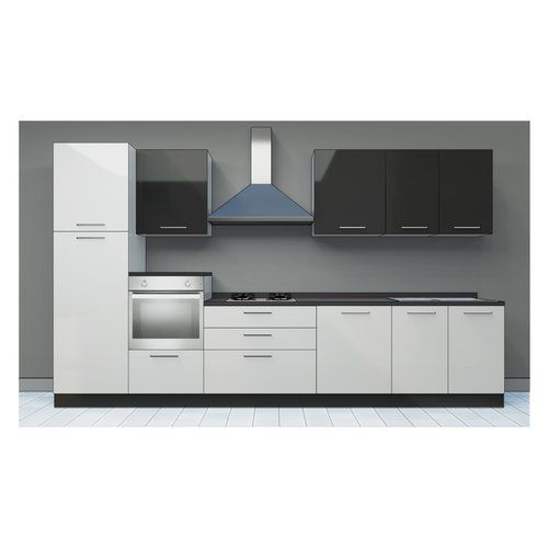 Cucina Forma Cucine PERLA Sx Bianco ottico e Grigio pepe lucido