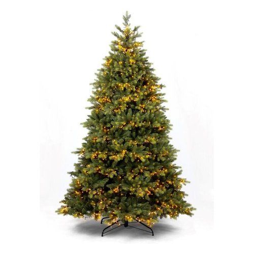 Albero Natale addobbato Amicasa MONVISO PVC e PE Verde