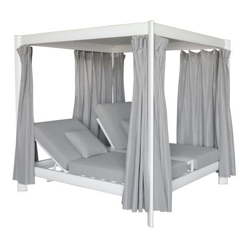 Letto balinese Amicasa LY L 105 TROPEA Double Bianco