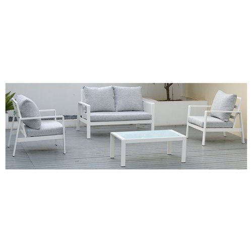 Set da esterno Amicasa BHR 10010 2 STAR Bianco e Grigio