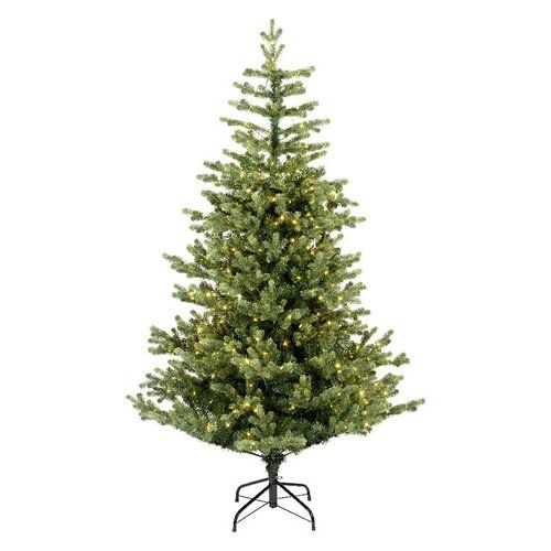 Albero Natale addobbato Amicasa 9670066 GENEVA PVC e PE Verde