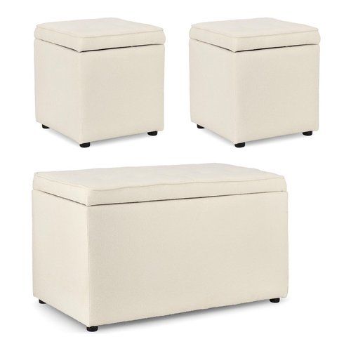 Set pouf Yes Everyday 0740990 DERRICK Derrick bianco