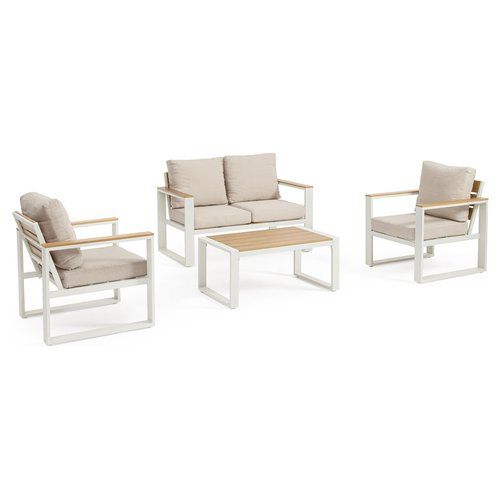 Set da esterno Yes Everyday 0663882 LEANDRO Bianco e Beige