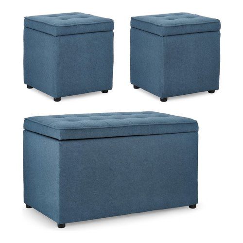 Set pouf Yes Everyday 0740986 DERRICK Blu