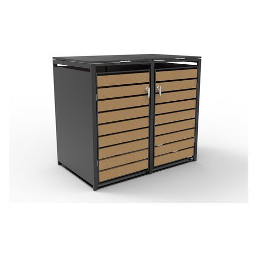 Box copribidone Amicasa doppio Antracite Wood