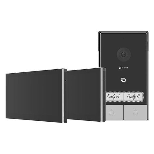 Citofono Ezviz CS HP7 R200 1W2TFC Kit HP7 bifamiliare Black e Silver