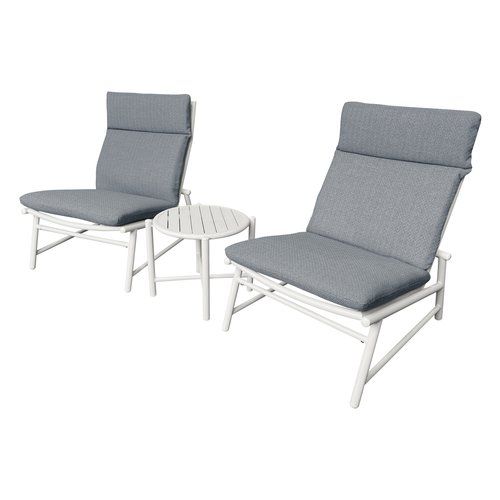 Set da esterno Amicasa 40667T C2 SET3 YOUNG White e Grey