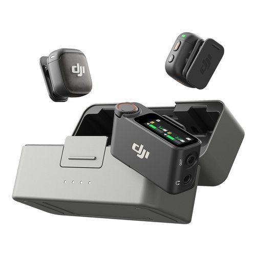 Microfono Dji DJMC30 MIC 3 2 TX + 1 RX + Charging Case Black
