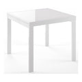 Tavolo Linea 88 52MRC090 040466XX ARES Bianco lucido e Vetro bianco