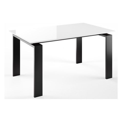 Tavolo Linea 88 52TOR150 07076688 TORINO Nero e Vetro bianco
