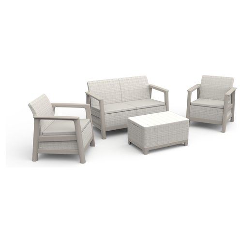 Set da esterno Allibert 264038 SCANDI Pebble grey e Soft beige