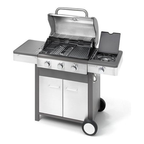 Barbecue GPL Ompagrill 4 B INDIANAPOLIS Grigio e Inox