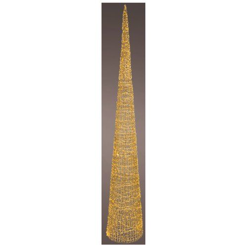 Decorazione luminosa Natale Amicasa 9493979 Cono Gold