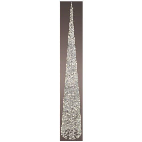 Decorazione luminosa Natale Amicasa 9493975 Cono Silver