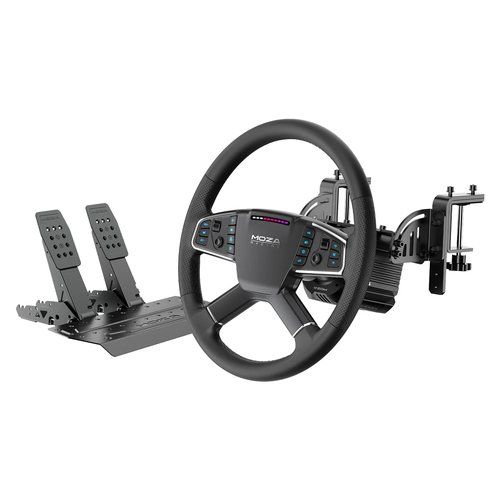 Volante e pedaliera simulatore guida Moza Racing RS112 R5 Pro Truck Bu