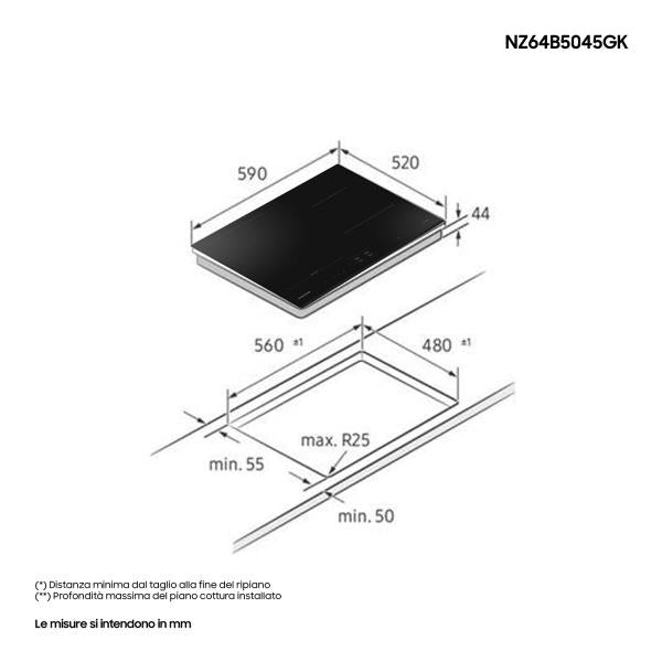 NZ64B5045GK PIANO INDUZ 60CM 1FLEX ZONE WIFI
