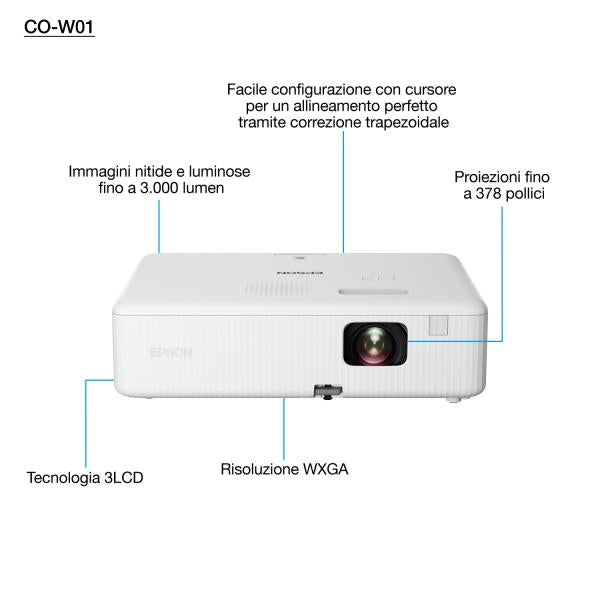 CO-W01 VIDEOPROIET 3LCD WXGA HDMI 3600LUMEN
