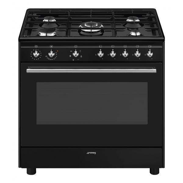 CX91GMBL CUCINA 90X60 MULTI6 VENT A 4F+1TC NERA PULIZIAVAP