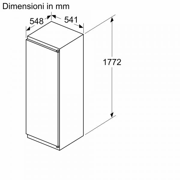 FRIGO 1P.INC.310LT H.177.5CM CE.E VENT CERN.TRAINO