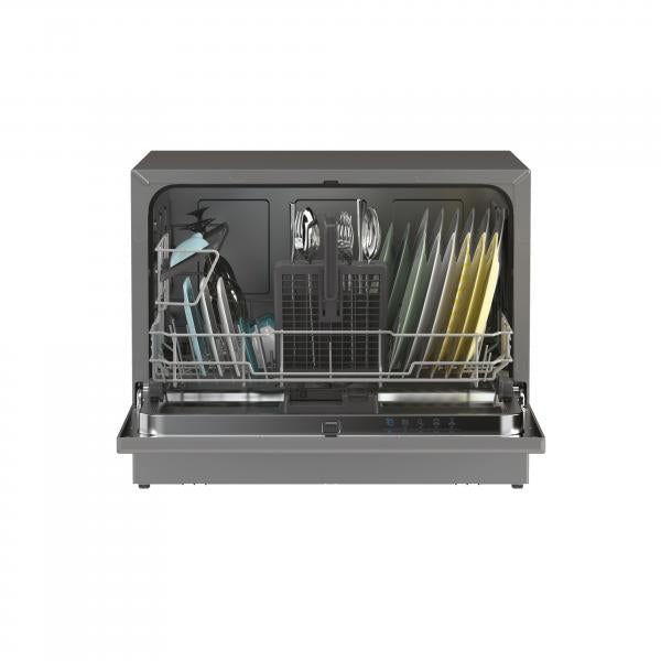 LAVAST.55CM 6COP CE.E DA APPOGGIO 8PROG. SILVER