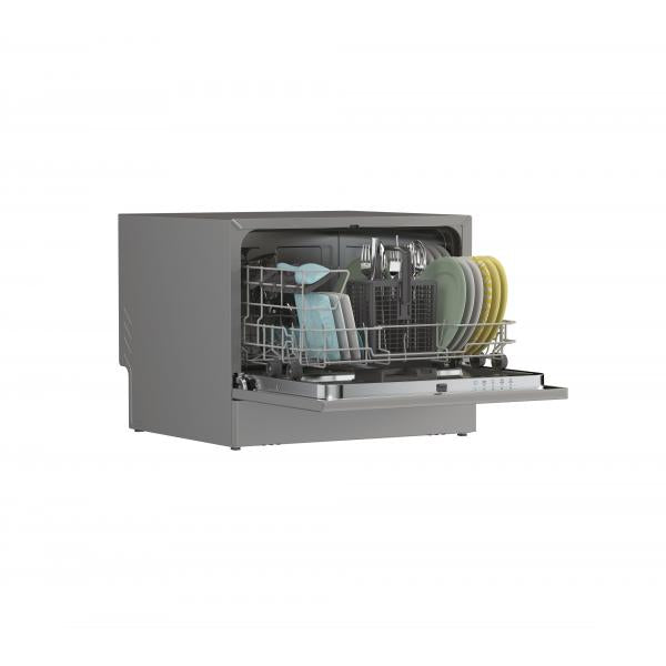 LAVAST.55CM 6COP CE.E DA APPOGGIO 8PROG. SILVER