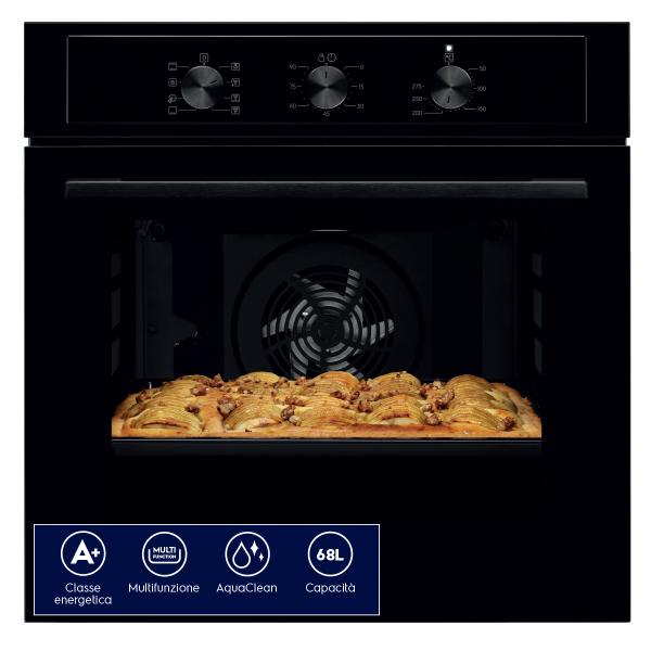 EOH2H044K FORNO 68LT MULTI7 A+ TEGLIA INFISPACE 275 NERO PIZZA