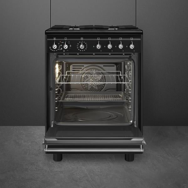 CX61GMBL CUCINA 60X60 MULTI6 70LT A VENT 4F NERA PULIZIAVAP