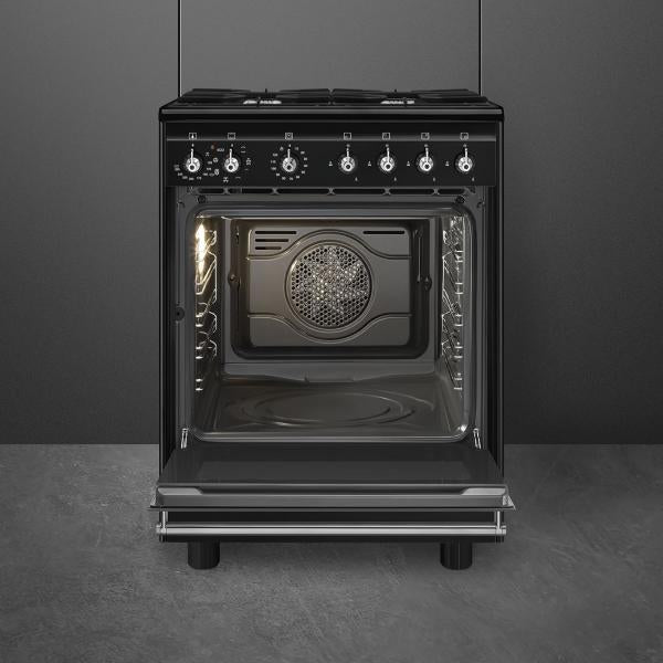 CX61GMBL CUCINA 60X60 MULTI6 70LT A VENT 4F NERA PULIZIAVAP