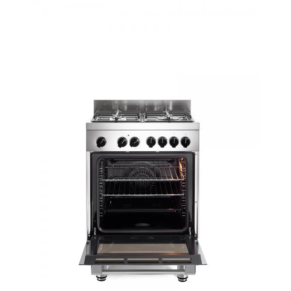 CUCINA 60CM 4F/GAS G.GHISA F.ELETT.MULTIF.9 INOX