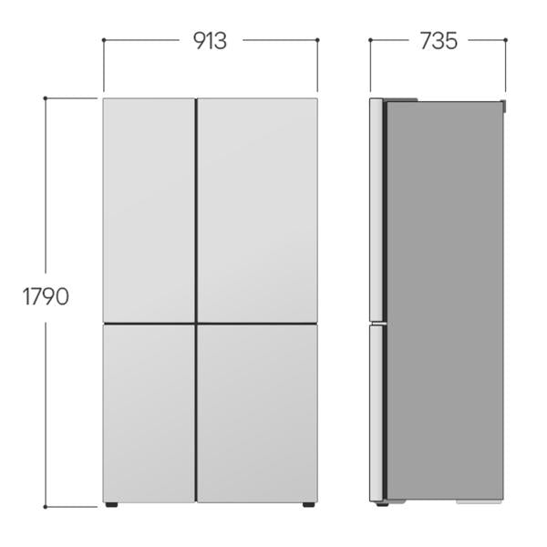 GSXE91EVAD FRIGO SBS 2P 635LT H179-L91 NF D BLACK DISP-TAN INSTAVIEW UVNANO WIFI