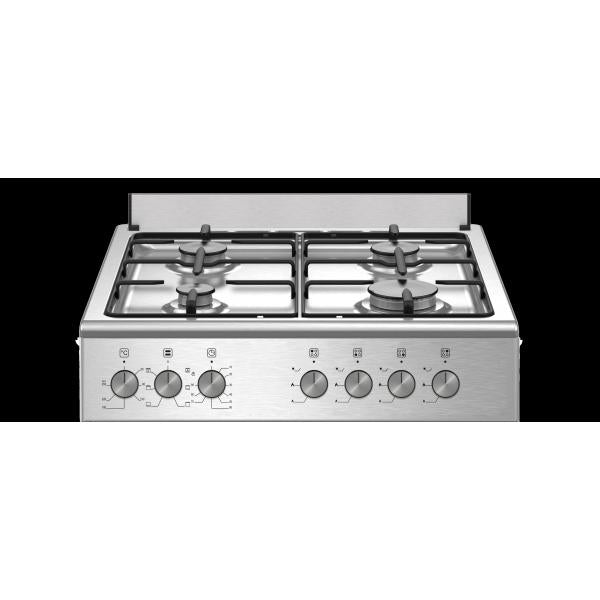 SE664EX/24 CUCINA 60X60 EL MULTI 4F INOX GRIGLIE SMALTATE CONTAMINUTI ALZATINA