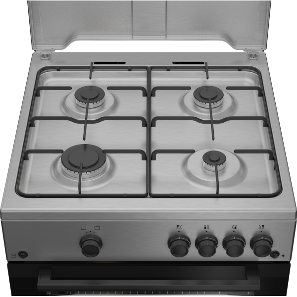 FBG62010DX CUCINA 60X60 FORNOGAS 4F INOX COPERCHIO METALLO