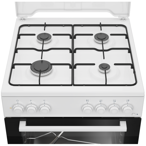 FBST62110DW CUCINA 60X60 FELETTR STAT 4F BIANCA COPERCHIO METALLO
