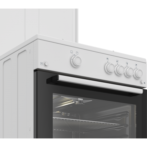 FBG62010DW CUCINA 60X60 FORNOGAS 4F BIANCA COPERCHIO METALLO