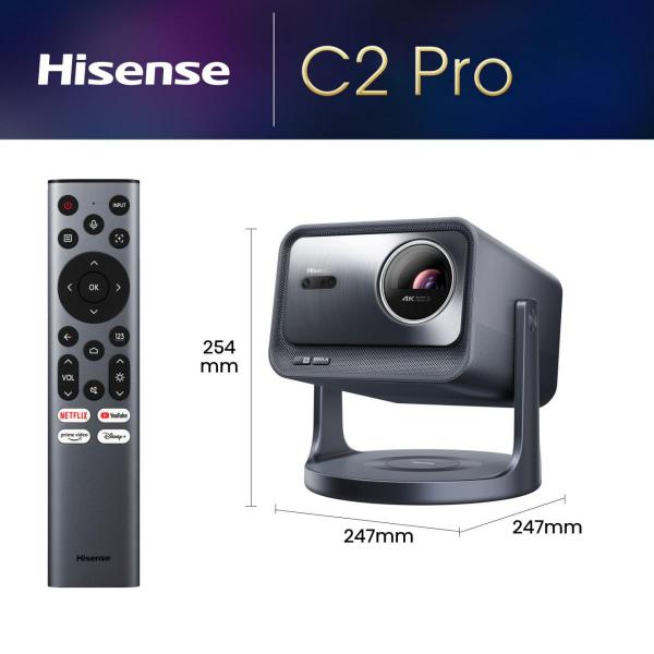 PROIETTORE DLP 4KLASER 65-300"3D 2600ANSI ZOOM OTT