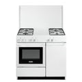 CUCINA 86X50 4F/GAS F.ELETT.COPERCH.METALLO BIANCO