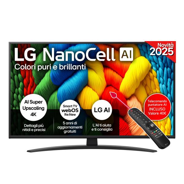 43NANO81A6A.API TVC LED 43 4K NANOCELL SMART HDR10 WIFI 3HDMI 2USB FILMAKER PROC A7 G