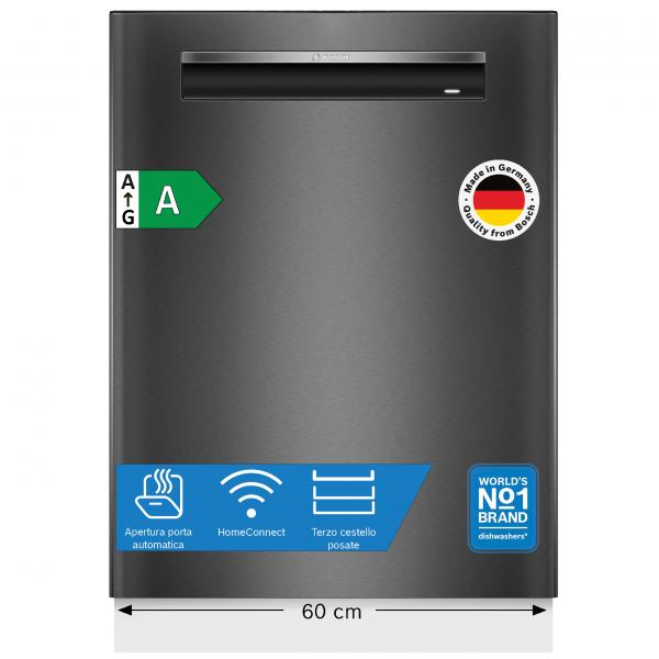 LAVAST.60CM 14COP CE.A SOTTOPIANO 3CEST.WIFI NERO