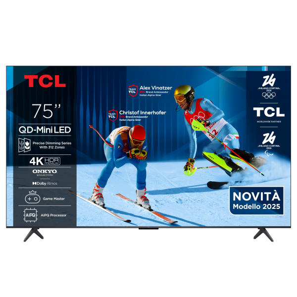 75C6K PRO TVC LED 75 MINILED QD GOOGLE TV 144 Hz HDR 1000 NIT DOLBY VISION ATMOS 40W BASE