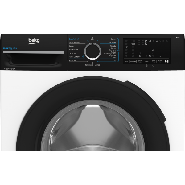 LAV.C/FRONT 8KG 1400GIRI CE.A-10% INV.VAP.OBLO NER
