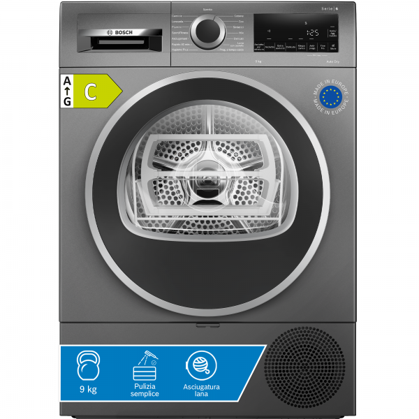 WQG243DRII ASCIUG 9KG C HYGIENE+ PLANA ANTRACITE FILTRO EASYCLEAN INV