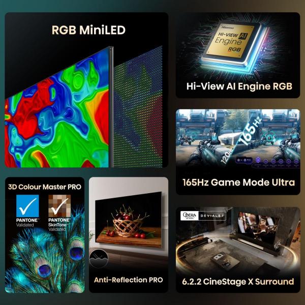 TV RGB-MINI LED 100"UHD 4K T2/S2 AI SMART VIDAA U9