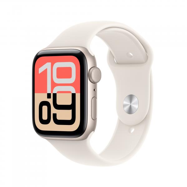 MEHJ4QL/A Apple Watch SE 3 GPS 44mm Starlight Aluminium Case with Starlight Sport Band - M
