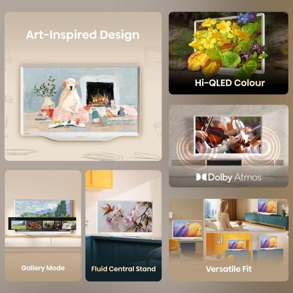 TV QLED 32"FHD DVBT2/S2 SMART VIDAA DECO'TV WHITE