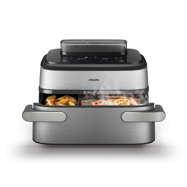 FRIGGITRICE AD ARIA 2750W 9.5LT 2CESTI VAPORE INOX